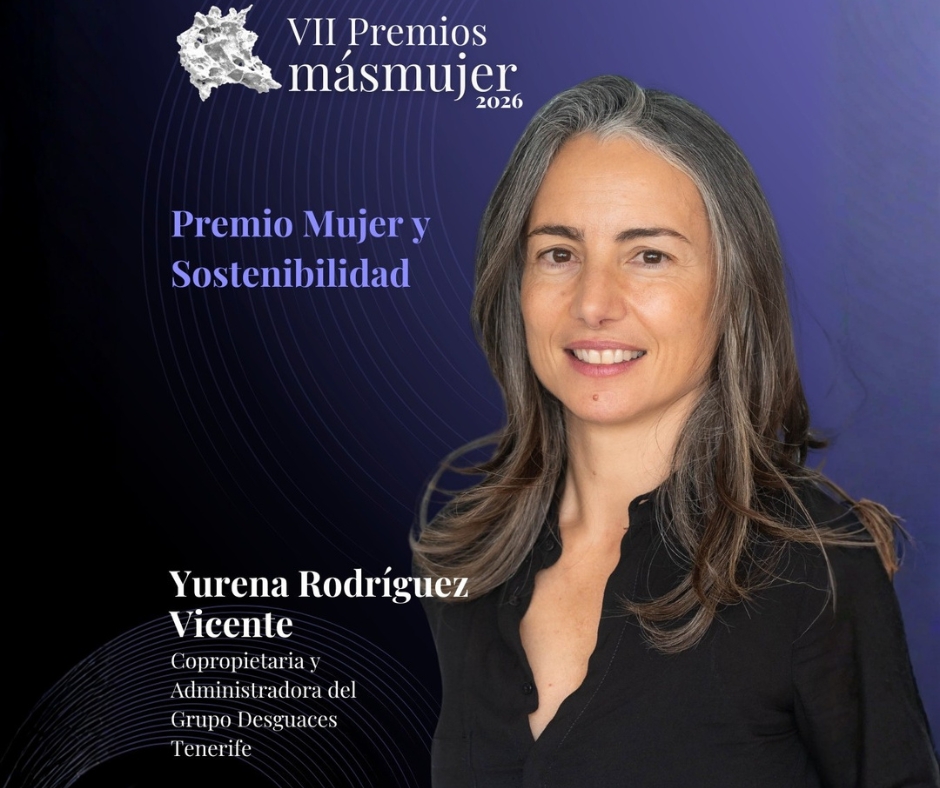 La gerente de Desguaces Tenerife, Premio Mujer y Sostenibilidad en los VII Premios Más Mujer 2026